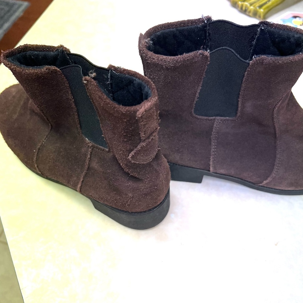 Land’s End Chocolate Brown Suede ankle Boots size 8 - Picture 5 of 8